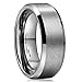 King Will BASIC Unisex 8mm Tungsten Carbide Matte Polished Finish Wedding Engagement Band Ring 15