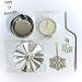 BANBERRY DESIGNS Spinning Snowflake Candle Holder - Silver Laser Cut Snowflake Charms Revolve When The Candle is lit - Scandinavian Design Candle Holder