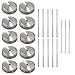 10 Pack Mason Jar Stainless Steel Lids with Straw Hole Regular Mouth + 10 Pack Straight Reusable Straws + 3 Straw Cleaning Brushes