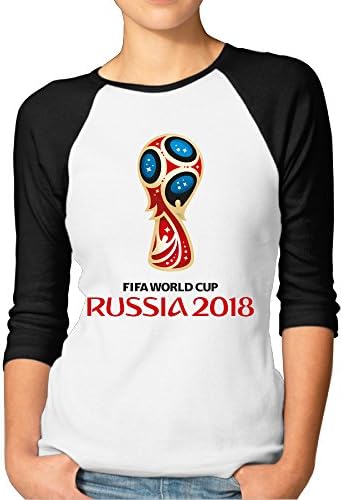 CEDAEI FIFA RUSSIA 2018 Fashion Middle Sleeve Shoulder T-shirts Black Women Undershirts
