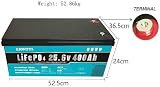Leisure Battery LiFePO4 24V 400Ah 10.24kWh 29.2V Max Charge 400A view 2