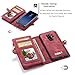 Galaxy S9 Plus Case Wallet, S9+ Detachable Slim Cover, XRPow Premium Leather Folio Magnetic Wallet Protection Card Slot Holder Removable Back Shell Carrying Cover for Samsung Galaxy S9 Plus RED
