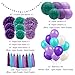 Mermaid Party Decorations Supplies Paper Pom Poms Lanterns Purple Balloons for Birthday Party,Festival,Baby Shower,Bridal Shower