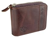 Admetus Genuine leather Zippered Bifold gifts for men wallet Exquisite box 1