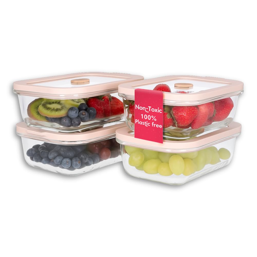 Photo 1 of *MISSING PARTS - ONLY 3 Containers*
Ziruma Non-Toxic 2.6 Cup Glass Food Storage Containers With Lids - Soup Containers with Lids, Plastic Free Meal Prep, Airtight Food Container, Microwave and Freezer Safe, 3 Pack