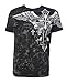 Konflic Men's NWT Cross with Wings Graphic Designer MMA Muscle T-Shirt L Black