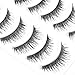 50 Pairs Black Long & Natural Thick Soft Reusable False Eyelashes Fake Eye Lash for Makeup Cosmetic - 5 Kinds of Style by Goldrose