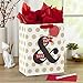 Hallmark Large Valentine's Day Gift Bag with Tissue Paper (You & Me On Dots)