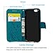iPhone 6 6S Case, iPhone 6 6S Wallet Case Embossed Butterfly PU Leather Cover Detachable Magnetic Wallet with Card Slots and Wrist Strap for iPhone 6 6S 4.7 inch Blue