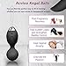 ACVIOO 2 in 1 Ben Wa Balls Kegel Weights Kegel Exercise Balls Kit Silicone Bladder Control Devices for Women Pelvic Floor Exercise Postpartum Massager (Black) Chinese Balls