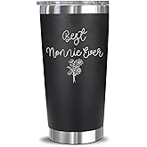 GreenStar Gifts Best Nonnie Ever Tumbler - Floral Nonnie Mug - Nonnie Mug - Gift For Nonnie - Mother's Day Gift - Nonnie Coffee Mug - Stainless Steel Tumbler 20Oz