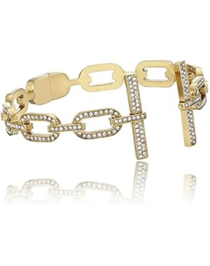 Cityscape Chains Gold-Tone Cuff Bracelet