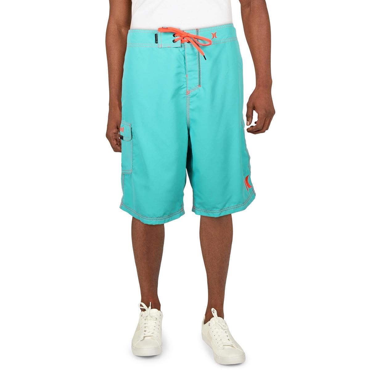 Hurley Men's One and Only 22 Inch Boardshort, Bright Aqua/Heather Red, 29 Image