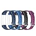 Letsfit ID130Plus HR Replacement Bands, Adjustable Accessory Bands Fitness Tracker ID130Plus HR, ID130Plus Color HR, 4 Pack (Black, Blue, Purple, Grey)
