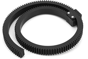 XUMIUZIY Adjustable Follow Focus Len Gear Ring Belt Sturdy and Practical for DSLR Convenient for Video Camera Users Black