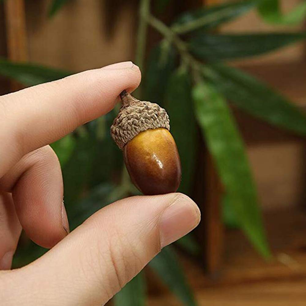 BigOtters Artificial Acorn, 100PCS Fake Nutty for Home Vase Filler Decor, 1.2\
