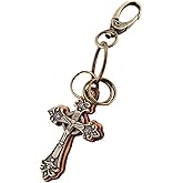 ARTIBETTER 1pc Keychain Religious Key Bag Style for Pendant Faith Design Chain Genuine Punk Unique Decoration & Pu Charm Cross Hope Keyring Retro Hanging Favor Leather