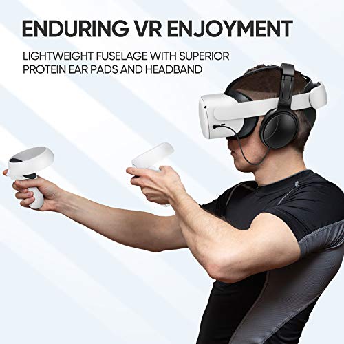 sarlar VR Gaming Headphones for Oculus Quest 2 Headset Increase VR Immersion, Custom Length Cable, Optimized Gaming Audio Driver, Memory Protein Ear Pads Noise Isolating and Other Accessories - Image 3