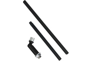 BOKT Downrod Extension Lamp Stem Pendant Light Extension Rod With Threaded Tube, Sloped Ceiling Adapter Kits for Ceiling Pendant Light, Suitable for Vaulted or Angled Ceilings (Black)