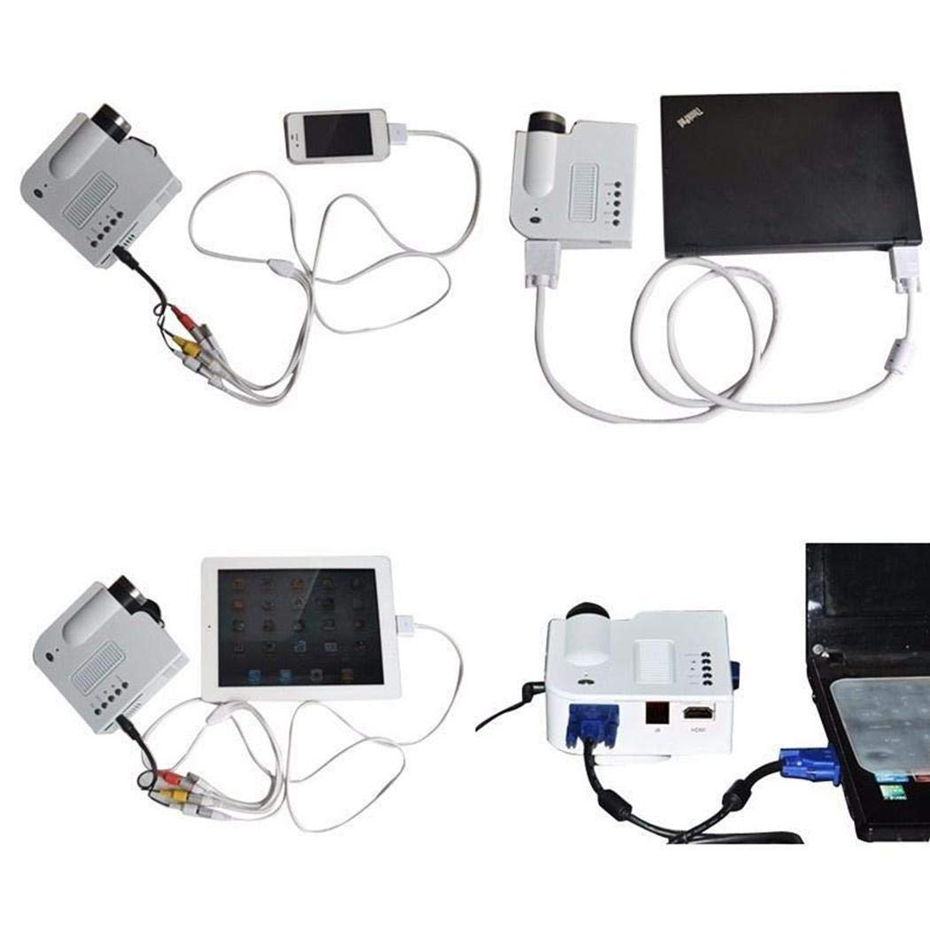 Kikole Mini UC28 Home LED Portable Entertainment HD Projector for Android Video Projectors