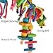 Bird Chewing Toy, Nibbling Keeps Beaks Trimmed, Preening Keeps Feathers Clean, Keeps Physically and Psychologically Fit, Multicolored Wooden Blocks Attract Pet’s Attentionthumb 2