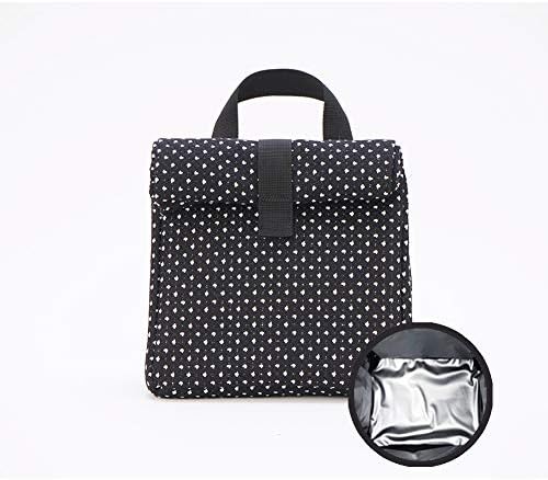 Lunch Bag for Men, Women, Kids, Tyvek Leakproof Insulated Lunch Box, pouch, Lightweight Cooler Thermal Lunch Kit, Reusable Eco-friendly, Thermoscooler, Thermoses bag for Work/School/Picnic(Black)