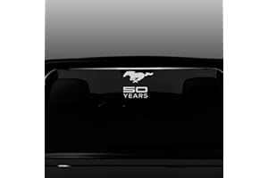 WindRestrictor for Ford Mustang 2015+ Wind Deflector with Laser Etched Ford Licensed Logo, no illumination-Control air flow, cut down backdraft, wind noise