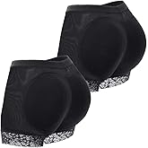 FUTATA Butt Lifter Panties Padded Underwear for Women Hip Enhancer Pads Shorts Lace Boyshorts Shapewear