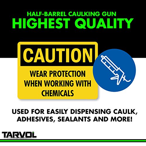 3 in 1 Caulking Gun (HEAVY DUTY CHROME PLATED) Fits Standard Size 10oz Caulk - Refillable 3 in 1 Design Includes Built in Cutter and Puncher Tool - Perfect for Industrial & Home Use!