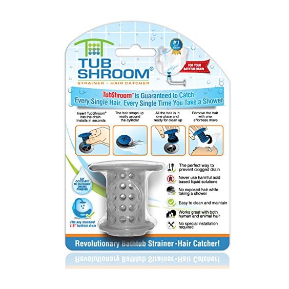 TubShroom The Revolutionary Shower Tub Drain Protector Hair Catcher