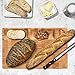 HHXRI Organic Bamboo Cheese Board and Knife Set for Kitchen (15.8x9.8x1.2'')…