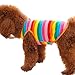 LKERLAN Rainbow Stripe Pet Vest Breathable Summer Cotton Sleeveless T-Shirt Small Dog Cat Clothes (X-Small)