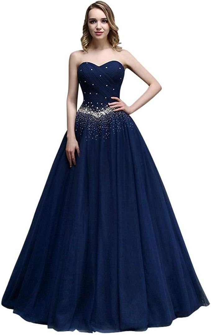 Ldaymoon Femme Élégante Bustier Robe de Princesse Robe de soirée Longue Amazon.fr Vêtements et