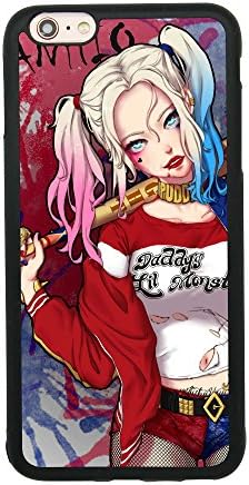 Harley Quinn Case For Iphone 6 Plus/6S Plus (5.5 Inch) Suicide Squad Theme TPU Silicone gel edge + PC Bumper Case Skin Protective Custom Designed Printed Phone Protector Full Protection Cartoon Cover