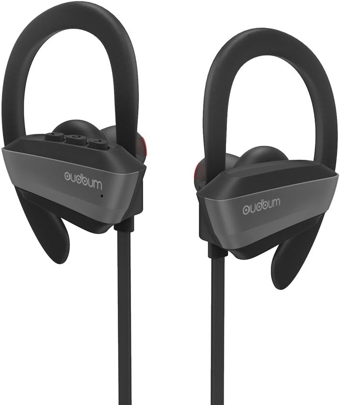 Bluetooth Wireless Headphones, Audbum IPX7 Waterproof Sports Earphones, 8 Hours Playing HD Stereo Earbuds Noise Cancelling in Ear Headsets for Gym Running Workout, Jogging, Hiking etc.