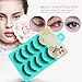 False Eyelashes, PrettyMakeUp 5 Pairs Black Long Thick Soft Flase Eye Lashes Reusable for Makeup Cosmetic Fake Eyelashes Christmas Gifts (Green)