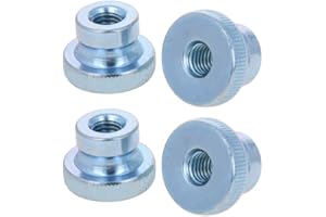 MroMax 4Pcs Knurled Thumb Nuts M8x1.25mm Iron Round Knobs Blue Zinc Plating Adjusting Nuts Fasteners for 3D Printer Parts Tool Boxes