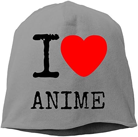 DMN Fashion Solid Color I Love Anime Watch Cap For Unisex DeepHeather One Size