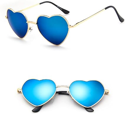heart sunglasses gold