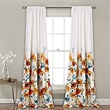 Lush Decor 16T002249 Percy Bloom Window Curtain Panel Pair, 84