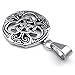 KONOV Mens Womens Celtic Knot Stainless Steel Pendant Necklace, Black Silver, 24