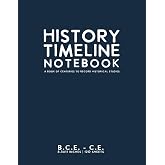 History Timeline Notebook: Dark Blue Softcover Graph Paper BCE - CE Journal by schoolnest