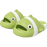 Jerzmy Clown Fish Cute Slides for Kids Toddler, Cushioned Boys Girls Sandals, Funny Animal Comfy House Slippers Non Slip Beach Shower Shoes for Indoor Outdoor Pool Garden