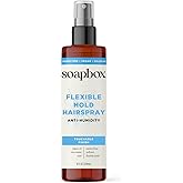Soapbox Non Aerosol Hairspray - Flexible Hold Hairspray - Scented Anti Frizz Hair Spray with B5 & Aloe Vera - Light Soft Hold, Adds Shine, Non-Aerosol - 8oz