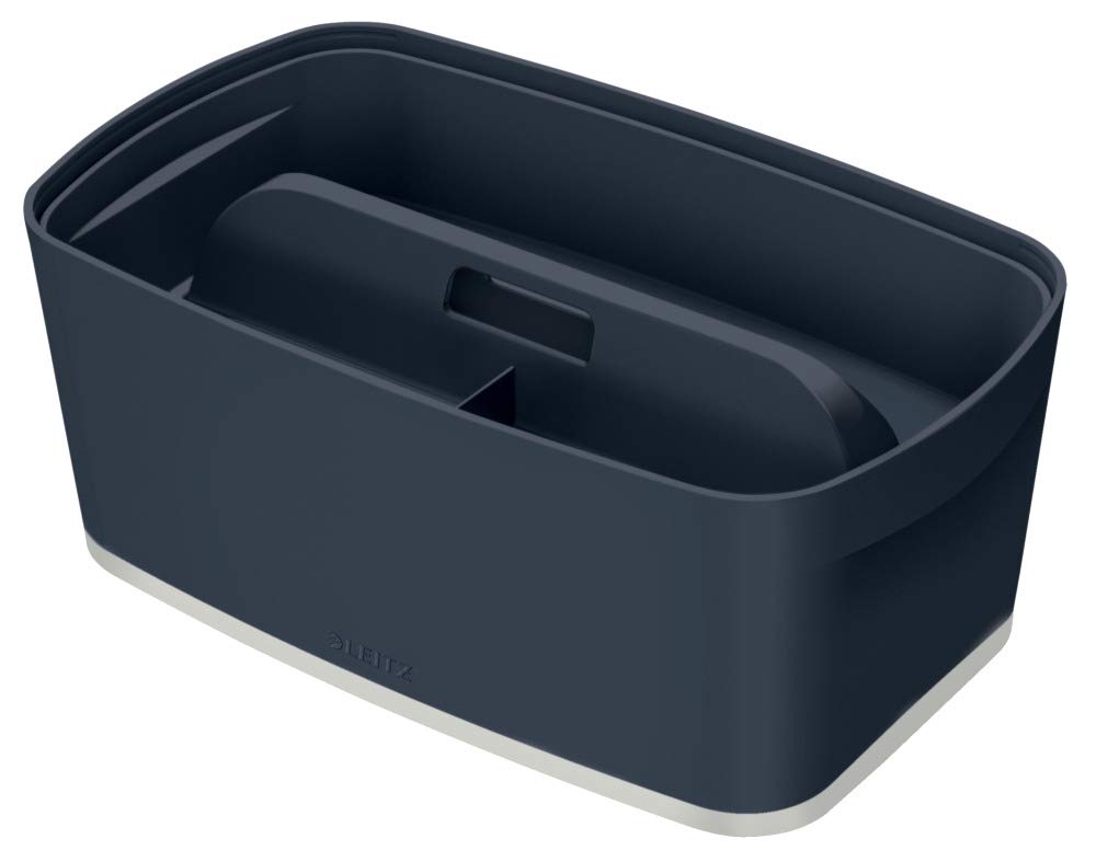 Leitz L:MyBox Small with Lid + Organise w. handle Cosy velvet grey Mailorder, Darkgray