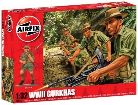 Airfix 1:32 WWII Gurkahs Figure Model Kit by Airfix