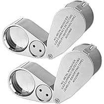 Amazon.com: 2 Pack 40X Metal Illuminated Jewelry Loop