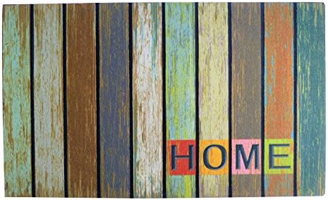 Welcome Mat for Home, Country Cabin, Front Door, Back Door - Indoor or Outdoor - Barnwood HOME Pattern - Large Size: 30 inches by 18 inches by ¼ inch