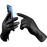 MGGMOKAY Women Leather Gloves Lambskin Touch Screen Winter Warm Gloves Cashmere Lined