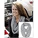 Tapp C. Multicolor Houndstooth Infinity Scarf - Black White